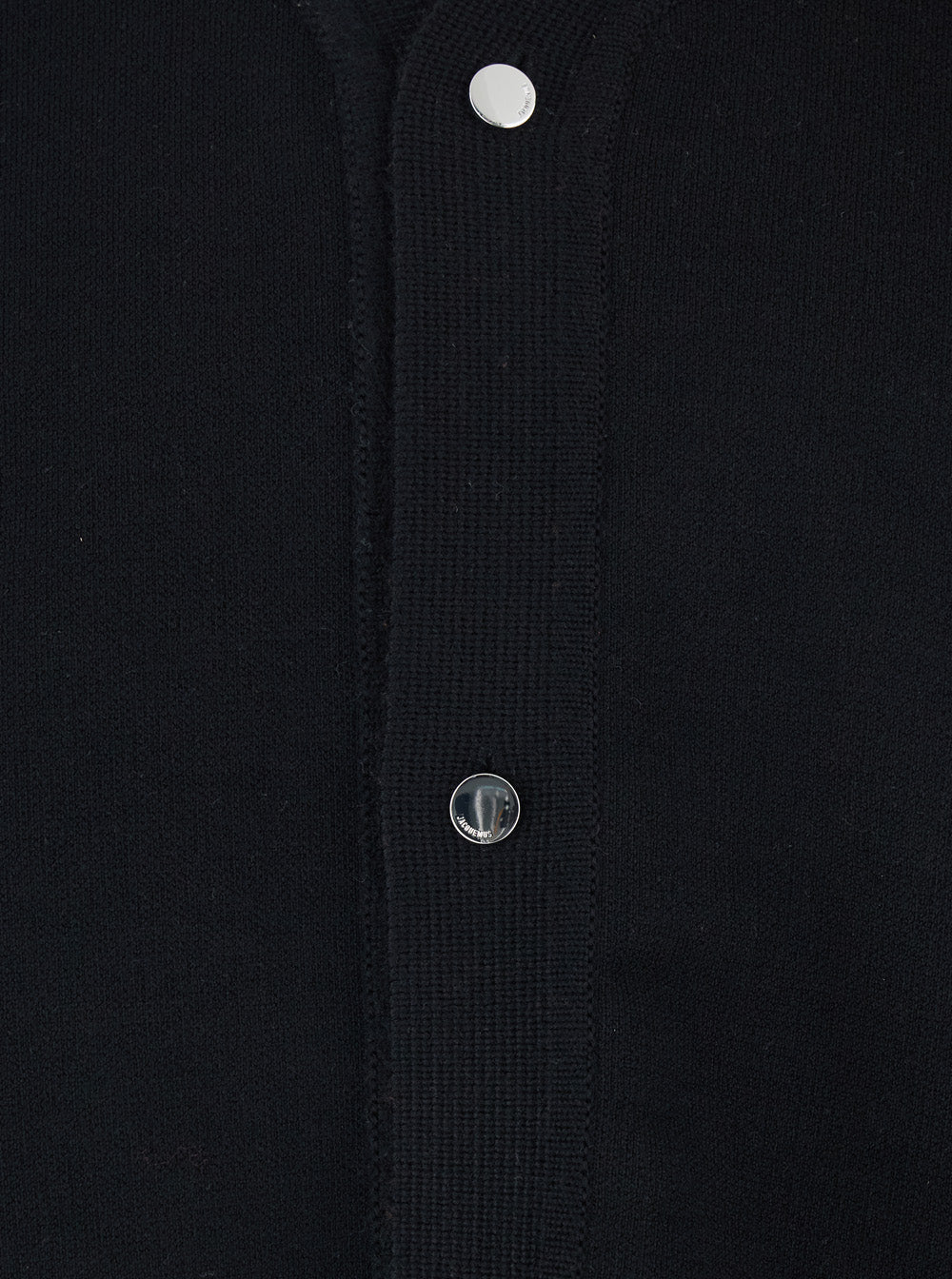 Jacquemus Men Black V-Neck Cardigan With J Logo On The Back In Wool Man JACQUEMUS