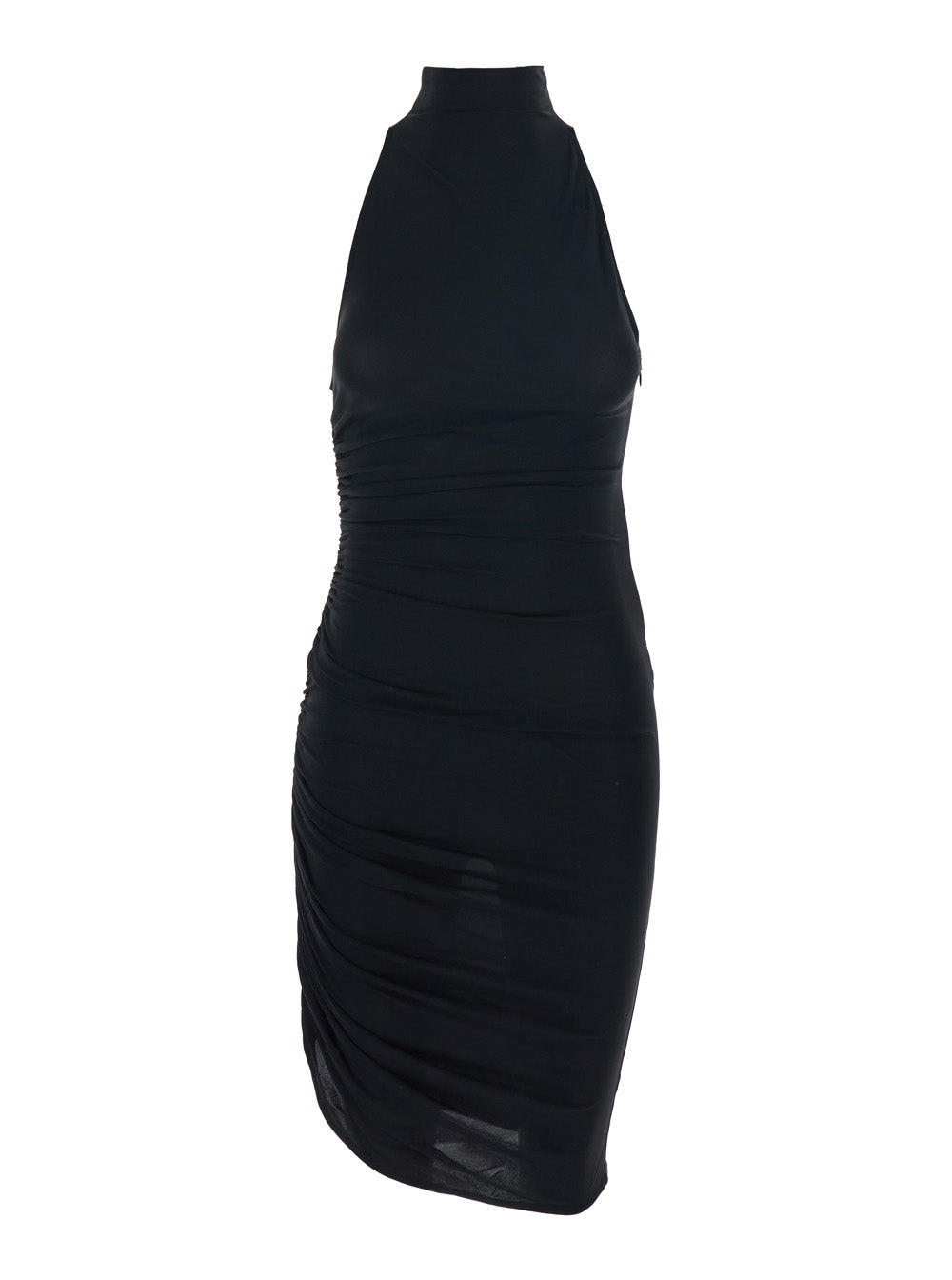 Jacquemus Women 'La Robe Piazza Courte' Black Dress With High Neck And Ruffle Details In Black Fabric JACQUEMUS