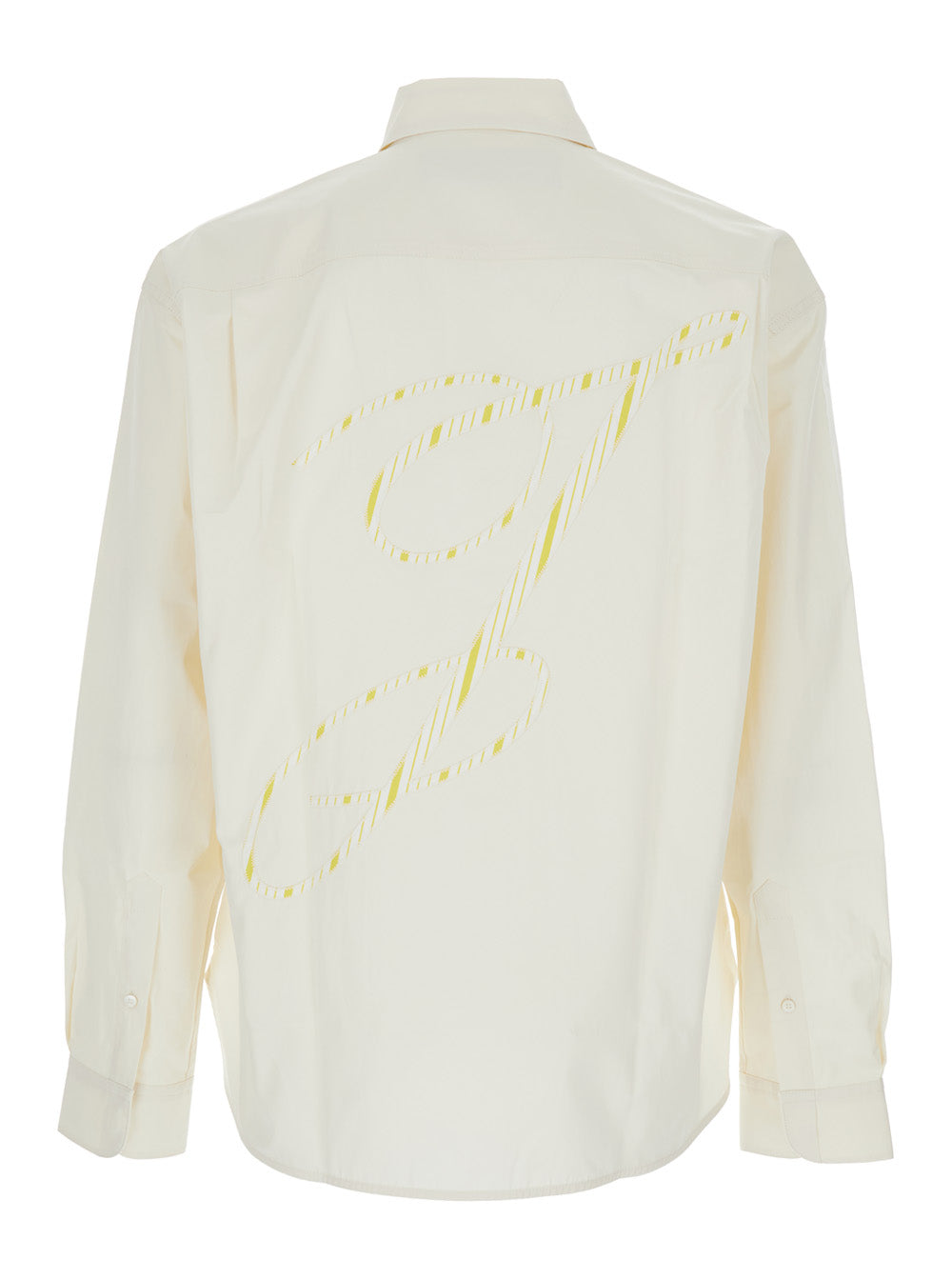 Jacquemus Men 'Henri' White Shirt With Maxi J Logo On The Back In Cotton Man JACQUEMUS