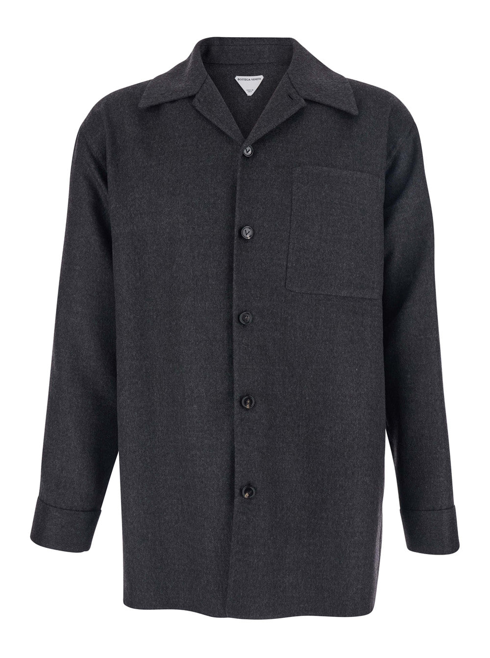 Bottega Veneta Men Grey Jacket With Wide Notched Revers In Cashmere And Silk Man BOTTEGA VENETA