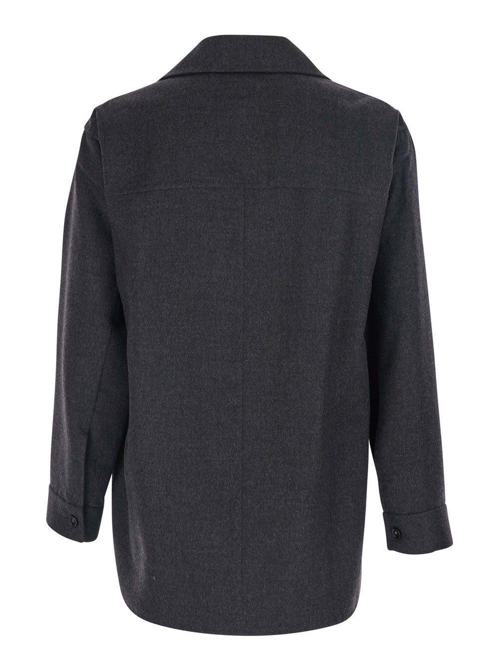 Bottega Veneta Men Grey Jacket With Wide Notched Revers In Cashmere And Silk Man BOTTEGA VENETA
