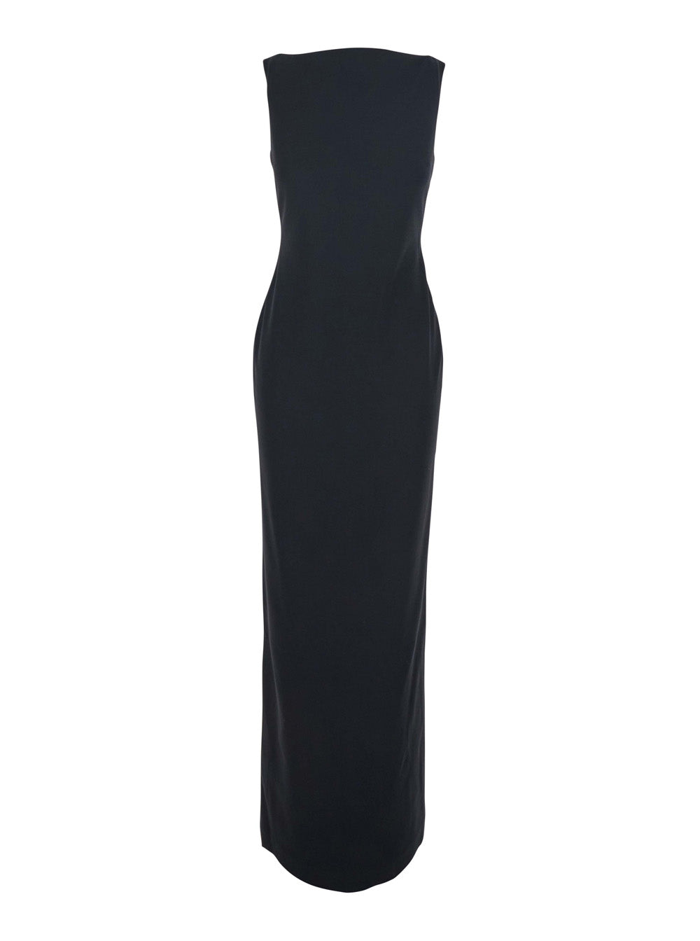 Solace London Women Black Long Dress With Square Neckline And Cut Out On The Back In Fabric Woman SOLACE LONDON