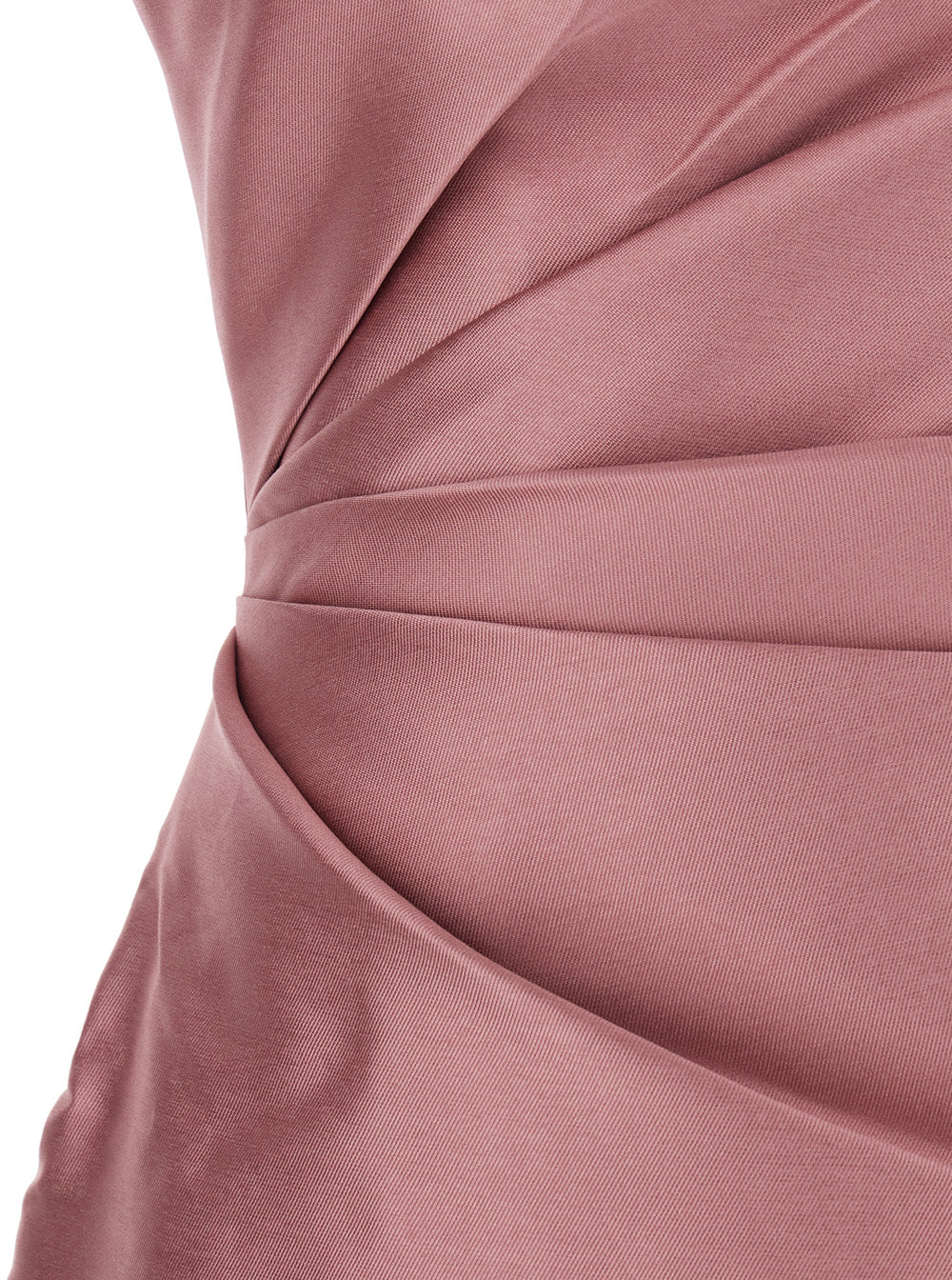 Solace London Women 'Kira' Pink One-Shoulder Long Dress With Draped Details In Twill Woman SOLACE LONDON