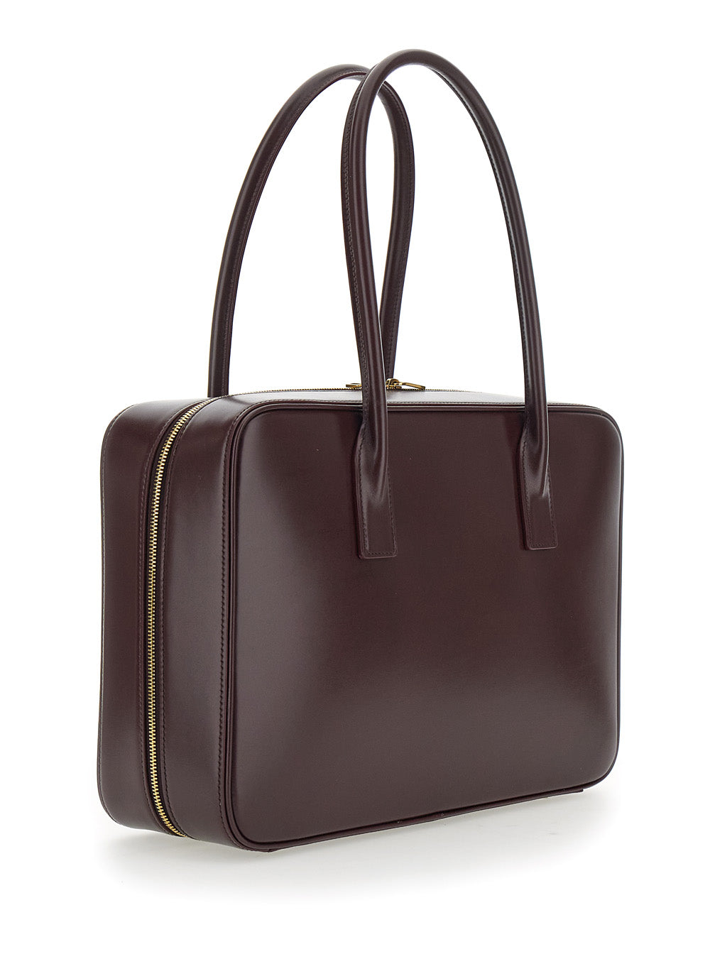 Saint Laurent Women Bordeaux Shoulder Bag With Logo Lettering On The Front And Keychain Detail In Leather Woman SAINT LAURENT