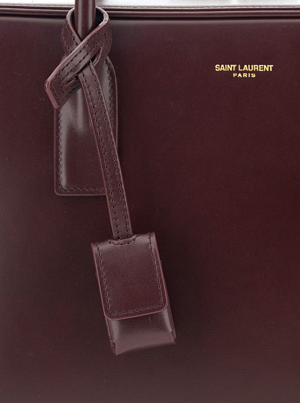 Saint Laurent Women Bordeaux Shoulder Bag With Logo Lettering On The Front And Keychain Detail In Leather Woman SAINT LAURENT