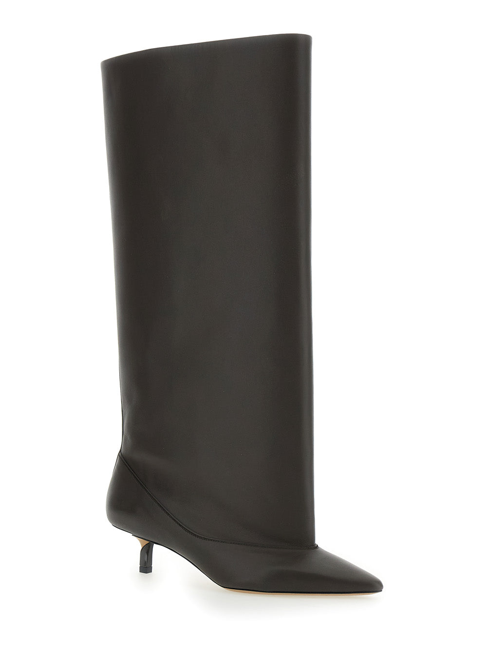Jacquemus Women 'Les Bottes Tourni' Brown Boots With Pointed Toe And Low Stiletto Heel In Leather Woman JACQUEMUS
