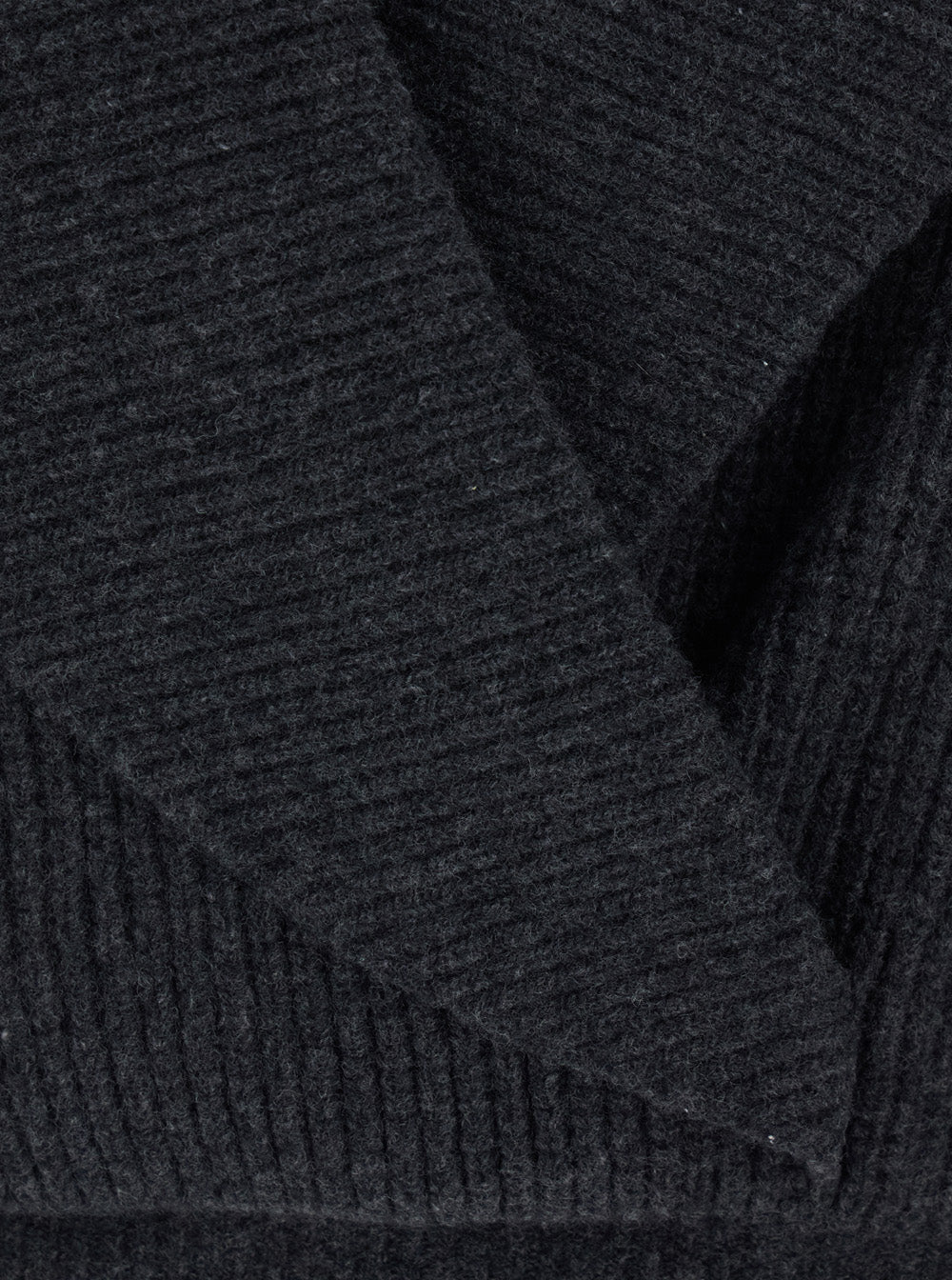 Balmain Women Grey Sweater With Weap Effect And Wide Revers In Wool Woman BALMAIN