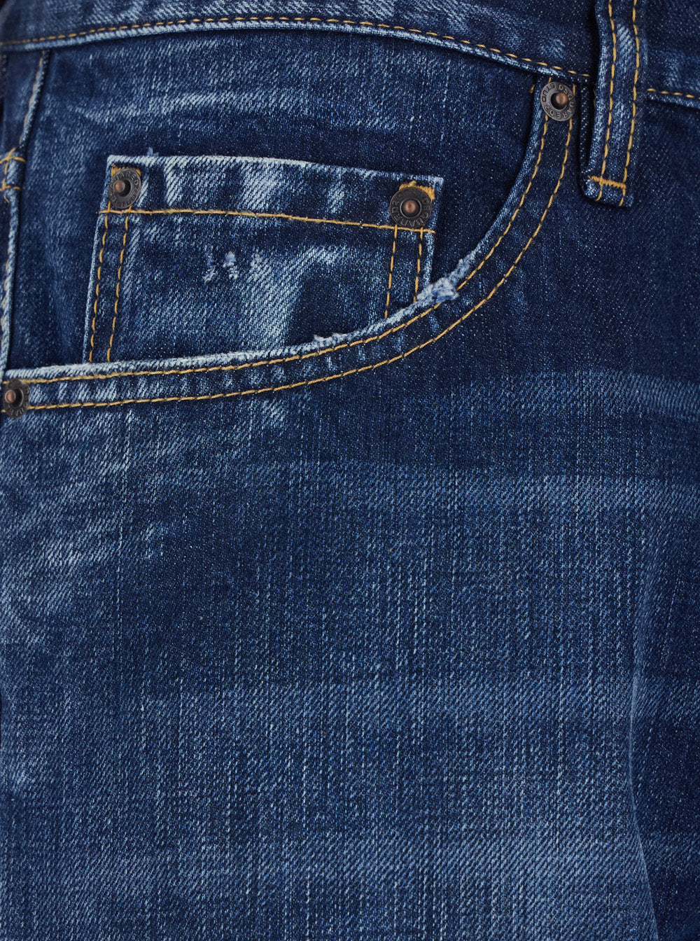 Dsquared2 Men '642' Blue Jeans With Logo Patch On The Rear In Denim Man DSQUARED2
