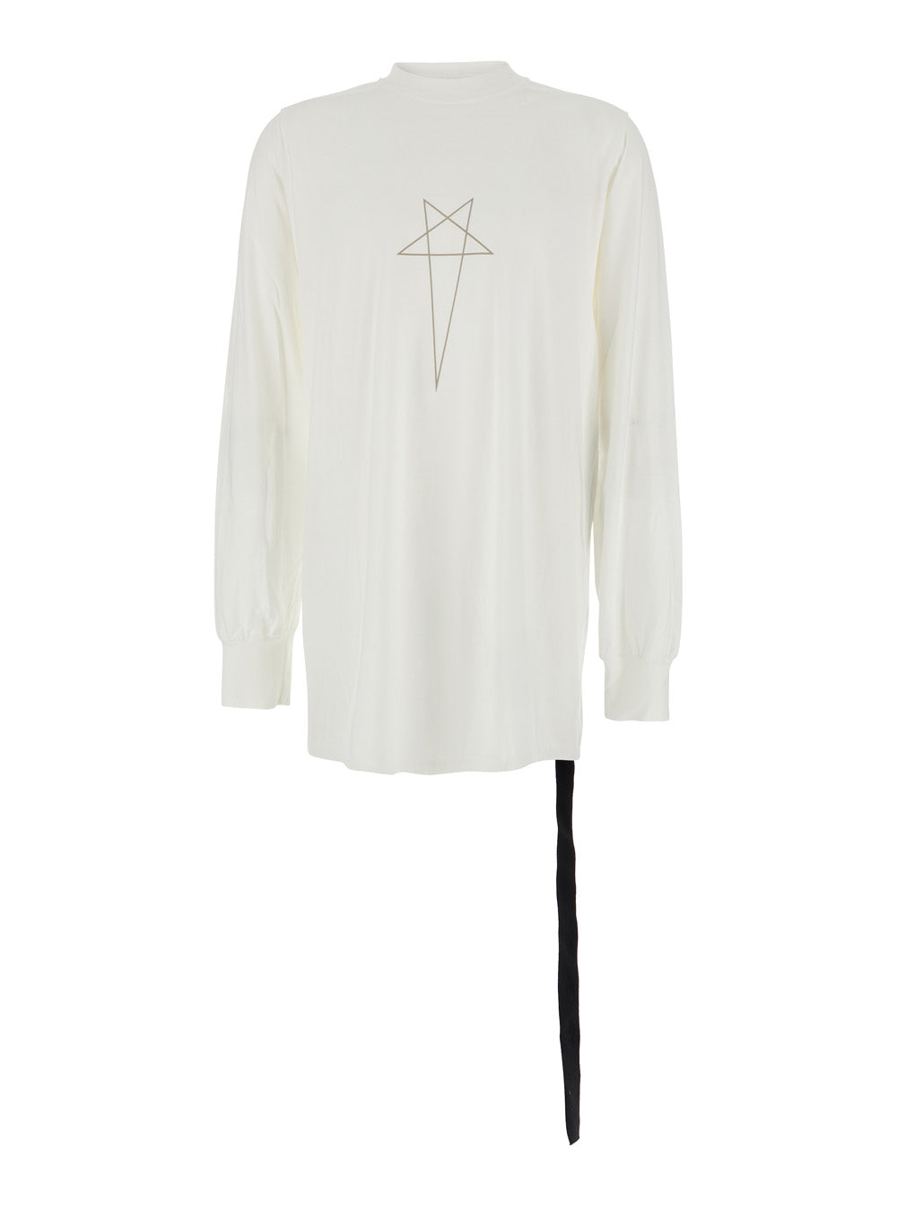 Drkshdw Men White Crewneck T-Shirt With Logo Print On The Front In Cotton Man DRKSHDW