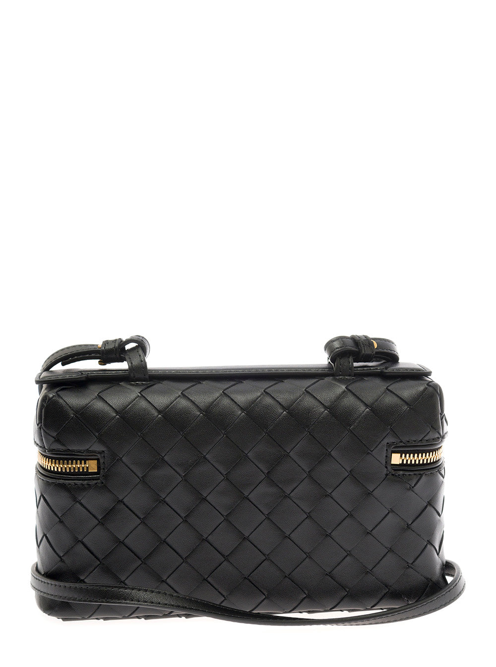 Bottega Veneta Women Crossbody Bag With Adjustable And Removable Strap And Intreccio Motif All-Over In Black Leather For Women BOTTEGA VENETA