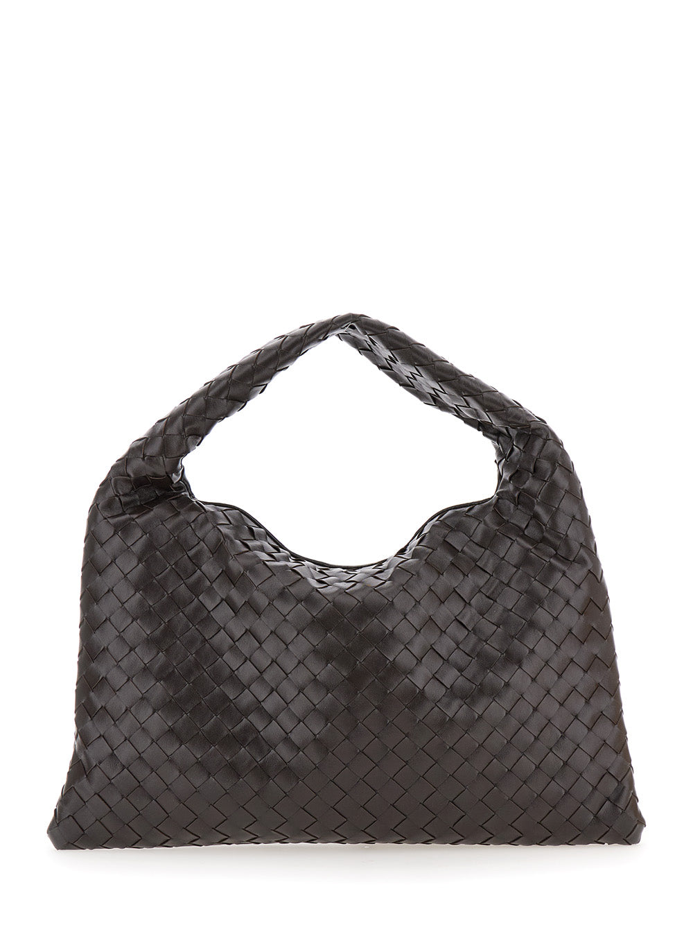 Bottega Veneta Women Shoulder Bag 'Hop Piccola' With Intreccio Motif In Brown Leather For Women BOTTEGA VENETA