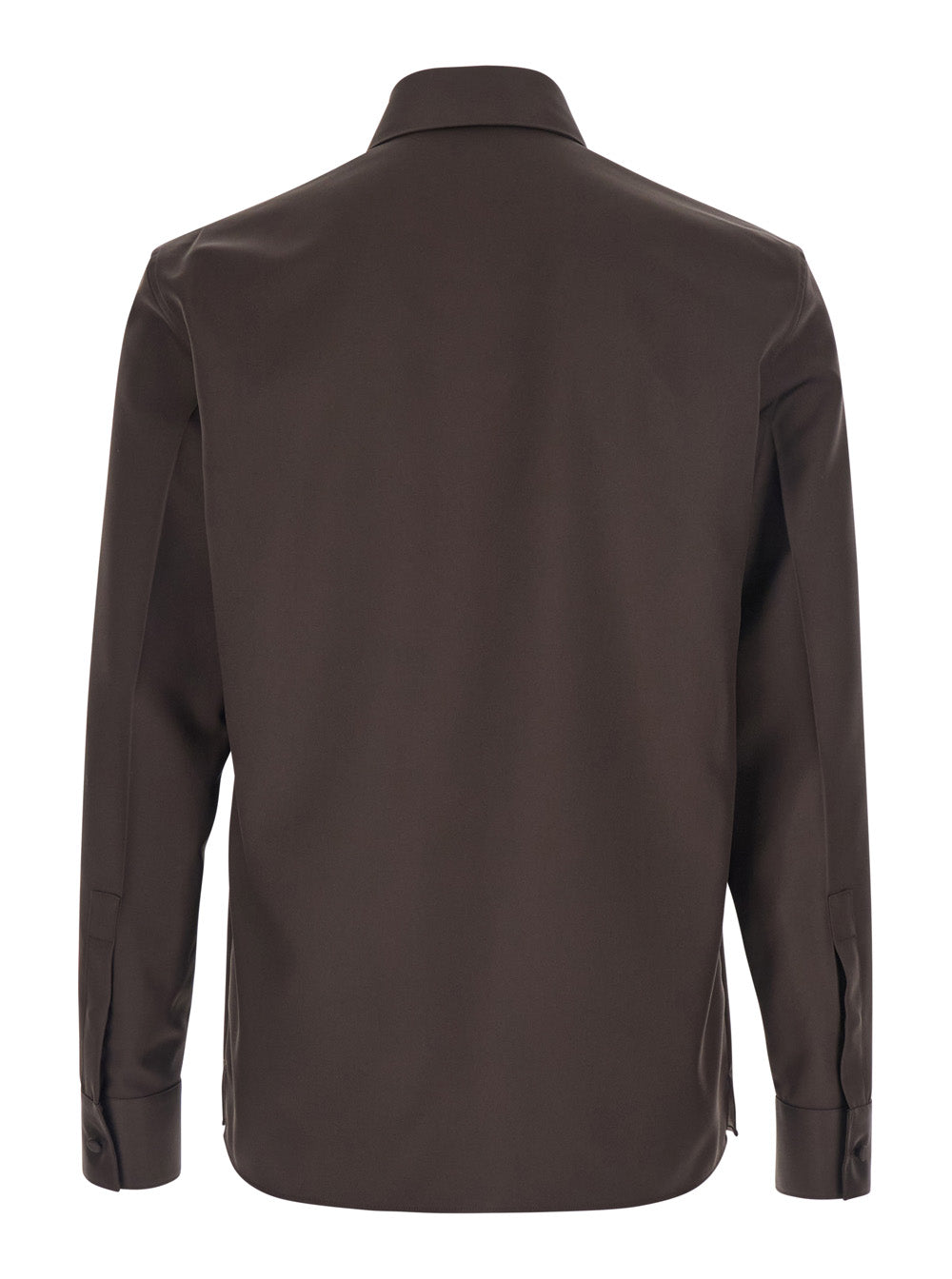 Gucci Men Brown Shirt With Classic Collar And Horsebit On The Front In Cotton Blend And Fabric Man GUCCI