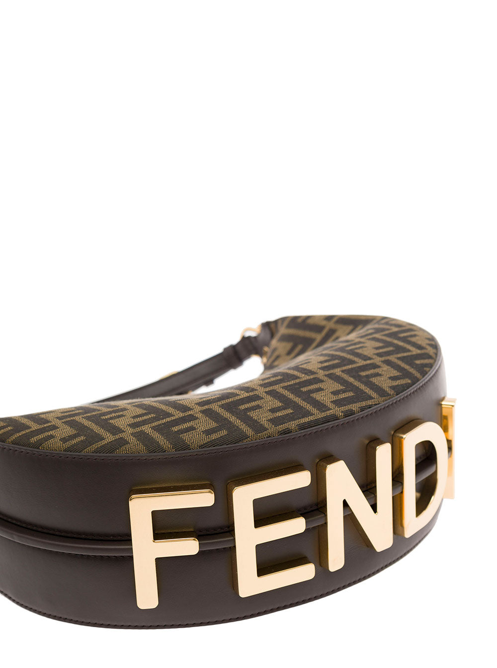 Fendi Women Handbag 'Fendigraphy Small' With Ff Motif In Brown Jacquard Fabric FENDI