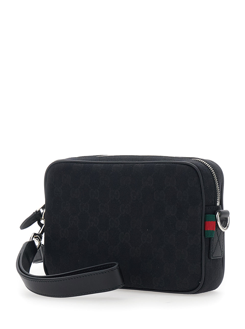 Gucci Men Black Crossbody Bag With All-Over Gg Motif In Fabric Man GUCCI