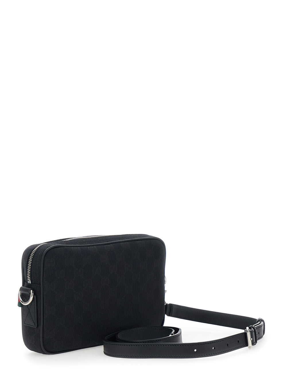 Gucci Men Black Crossbody Bag With All-Over Gg Motif In Fabric Man GUCCI