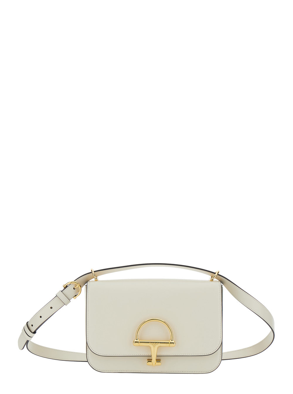 Gucci Women 'Siena Small' White Shoulder Bag With Claw On The Front In Leather Woman GUCCI