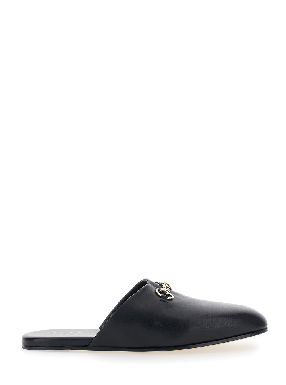 Gucci Men Black Mule With Horsebit On The Front In Smooth Leather Man GUCCI