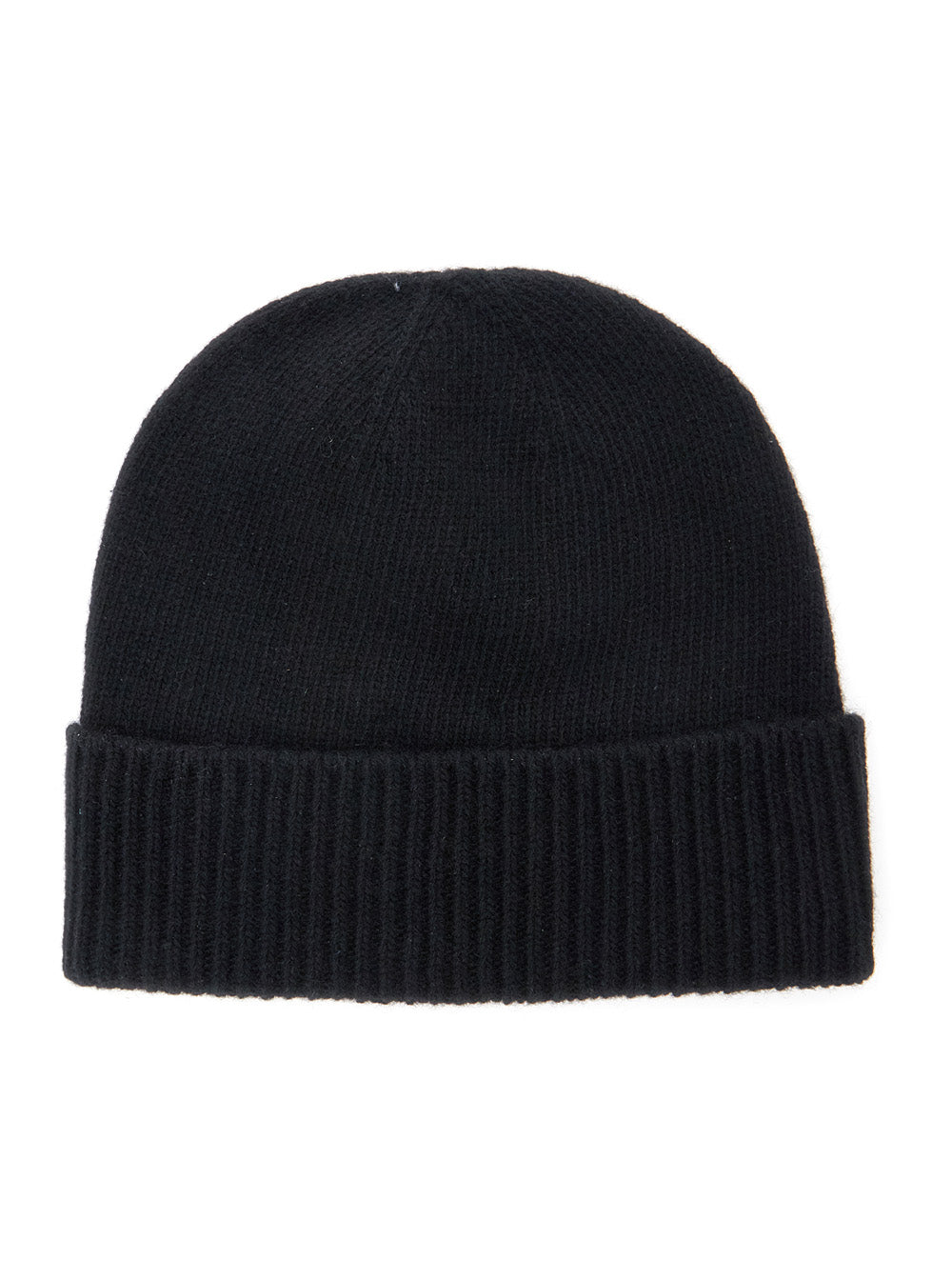 Vivienne Westwood Unisex Black Beanie With Orb Patch On The Front And Ribbed Brim In Cashmere Unisex VIVIENNE WESTWOOD