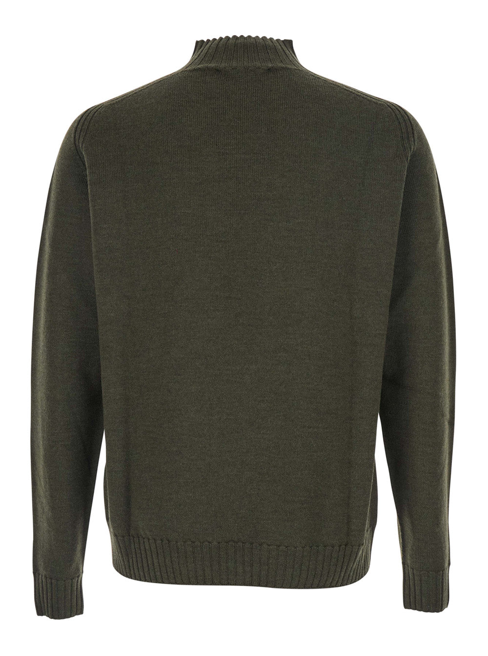 Vivienne Westwood Men Green Crew Neck Sweater With Orb Logo Embroidered On The Front In Wool Blend Man VIVIENNE WESTWOOD