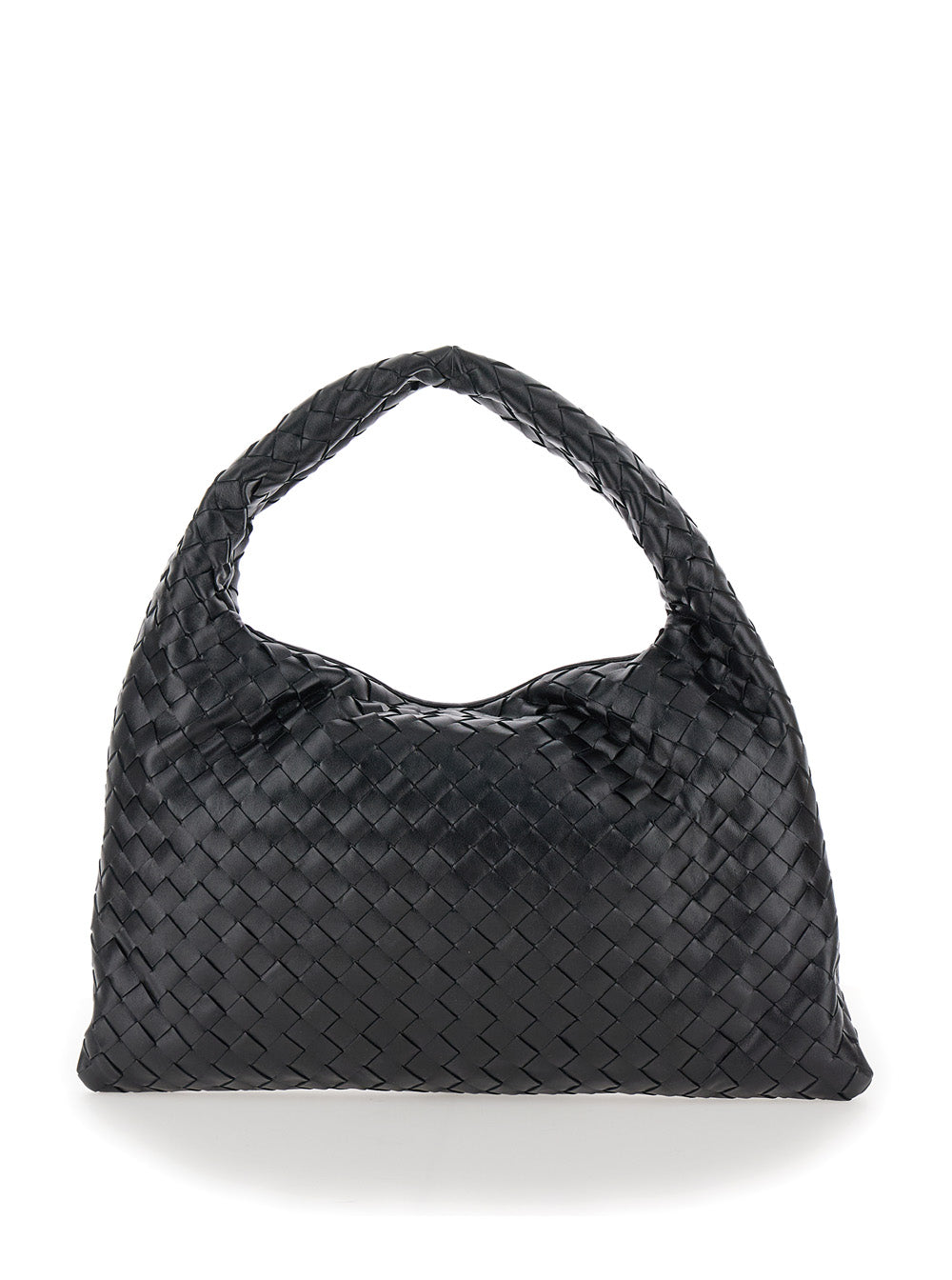 Bottega Veneta Women Shoulder Bag 'Hop Piccola' With Intreccio Motif In Black Leather For Women BOTTEGA VENETA