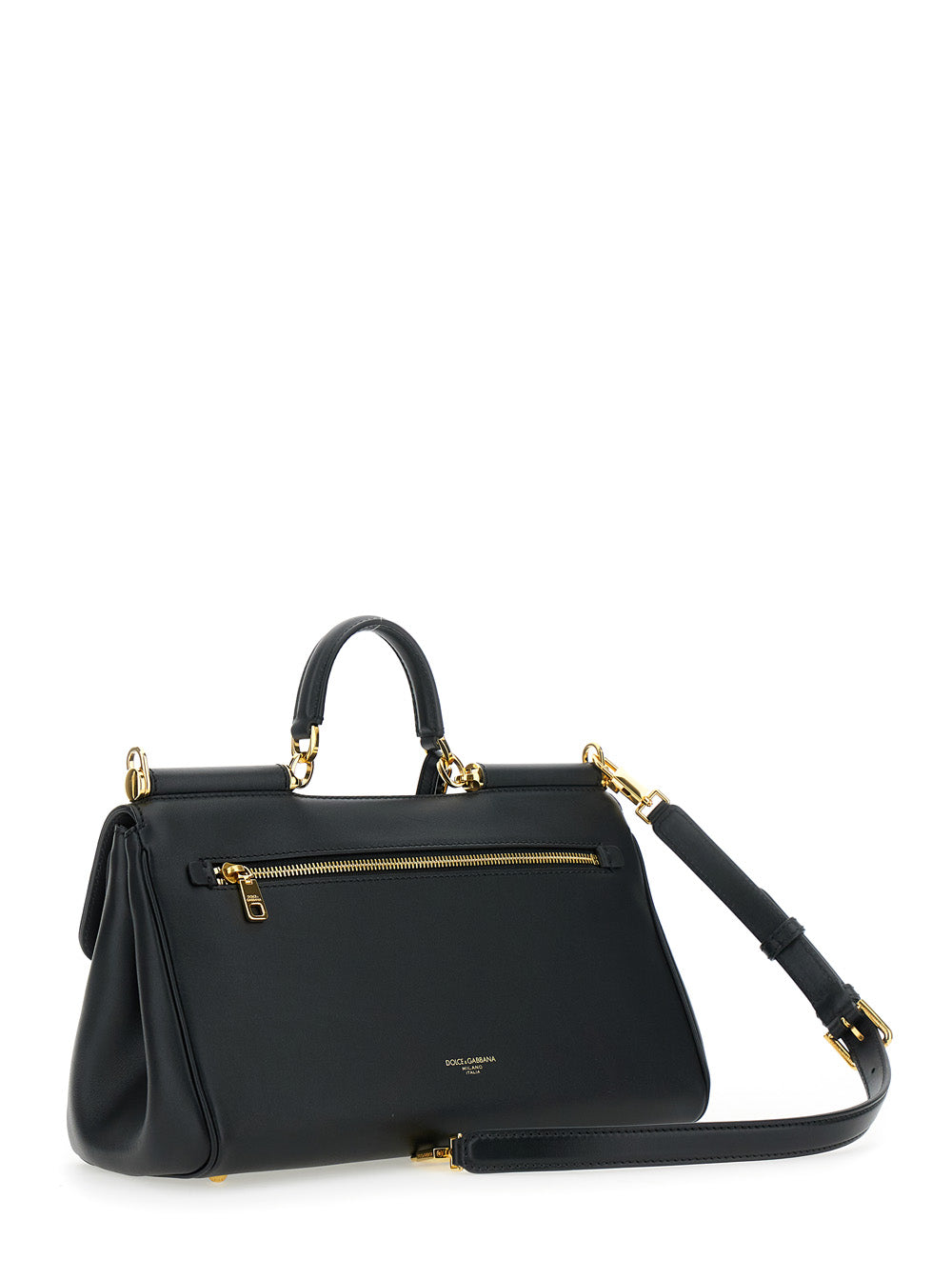 Dolce & Gabbana Women Black Handbag With Padlock Detail And Adjustable And Removable Shoulder Strap In Leather Woman DOLCE & GABBANA
