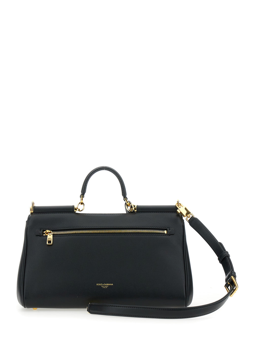 Dolce & Gabbana Women Black Handbag With Padlock Detail And Adjustable And Removable Shoulder Strap In Leather Woman DOLCE & GABBANA