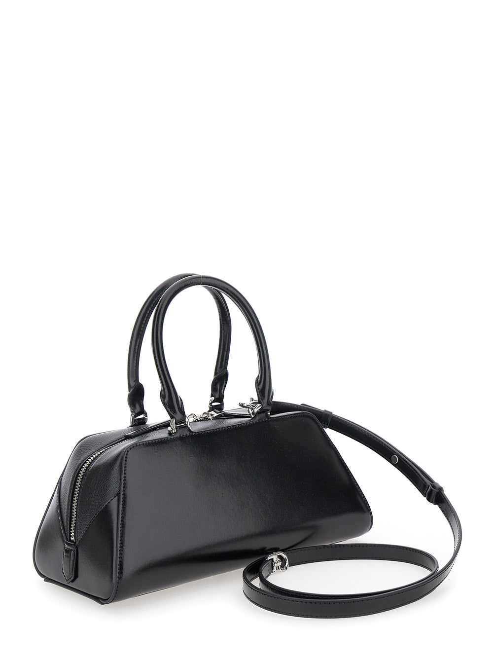 Givenchy Women 'Antigona East West' Black Small Handbag With Adjustable And Removable Shoulder Strap And Logo Lettering On The Front In Leather Woman GIVENCHY