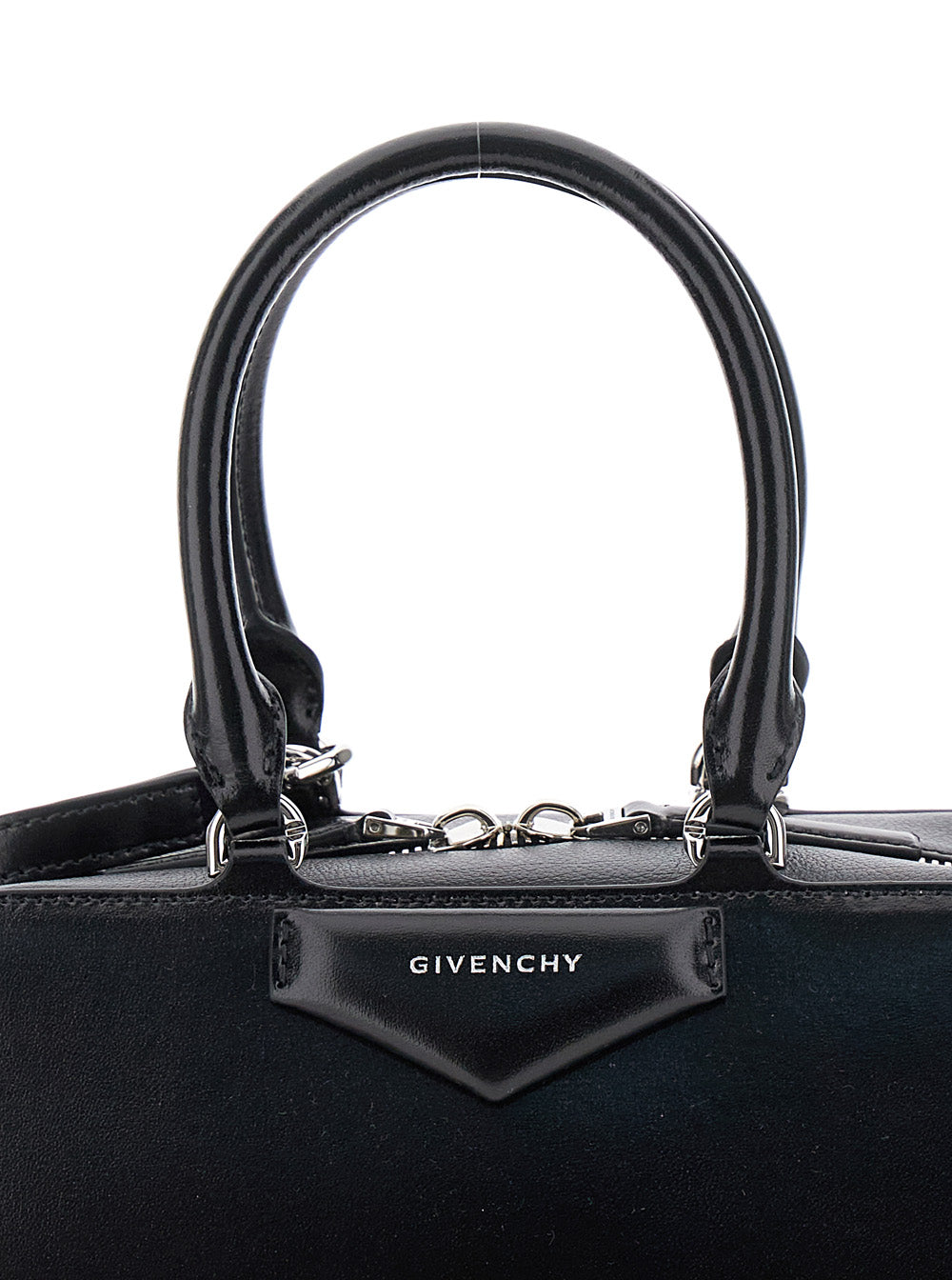 Givenchy Women 'Antigona East West' Black Small Handbag With Adjustable And Removable Shoulder Strap And Logo Lettering On The Front In Leather Woman GIVENCHY