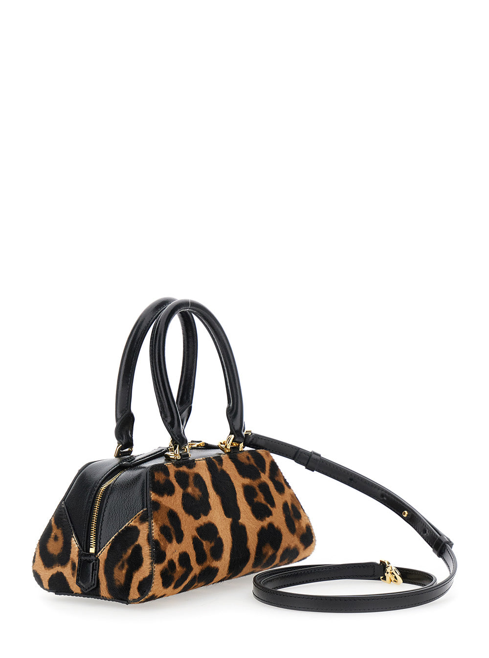 Givenchy Women 'Antigona East West' Brown Mini Handbag With Animalier Print And Logo Lettering On The Front In Leather Woman GIVENCHY