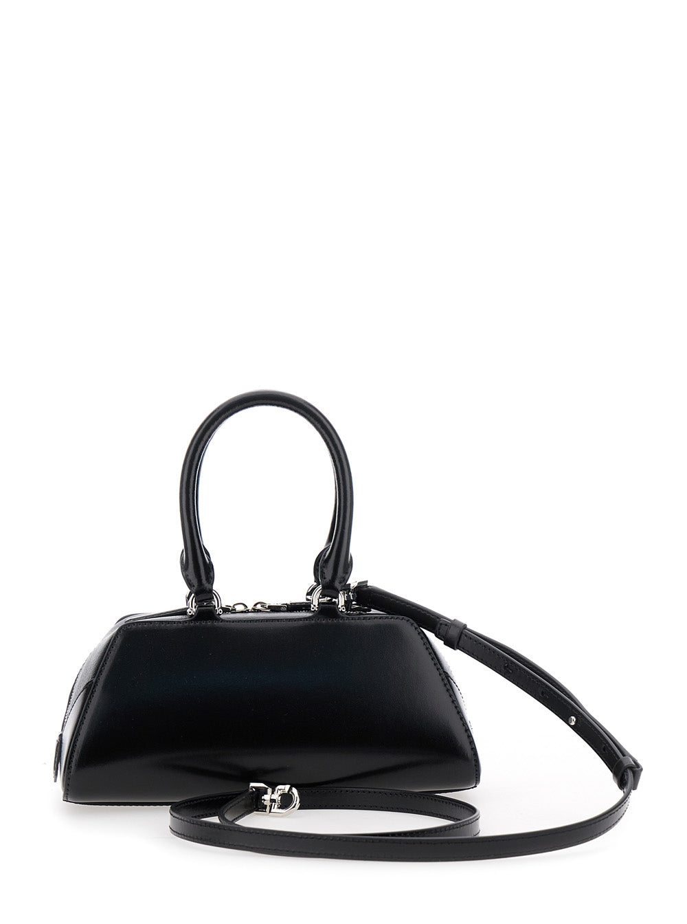 Givenchy Women 'Antigona East West' Black Mini Handbag With Adjustable And Removable Shoulder Strap And Logo Lettering On The Front In Leather Woman GIVENCHY