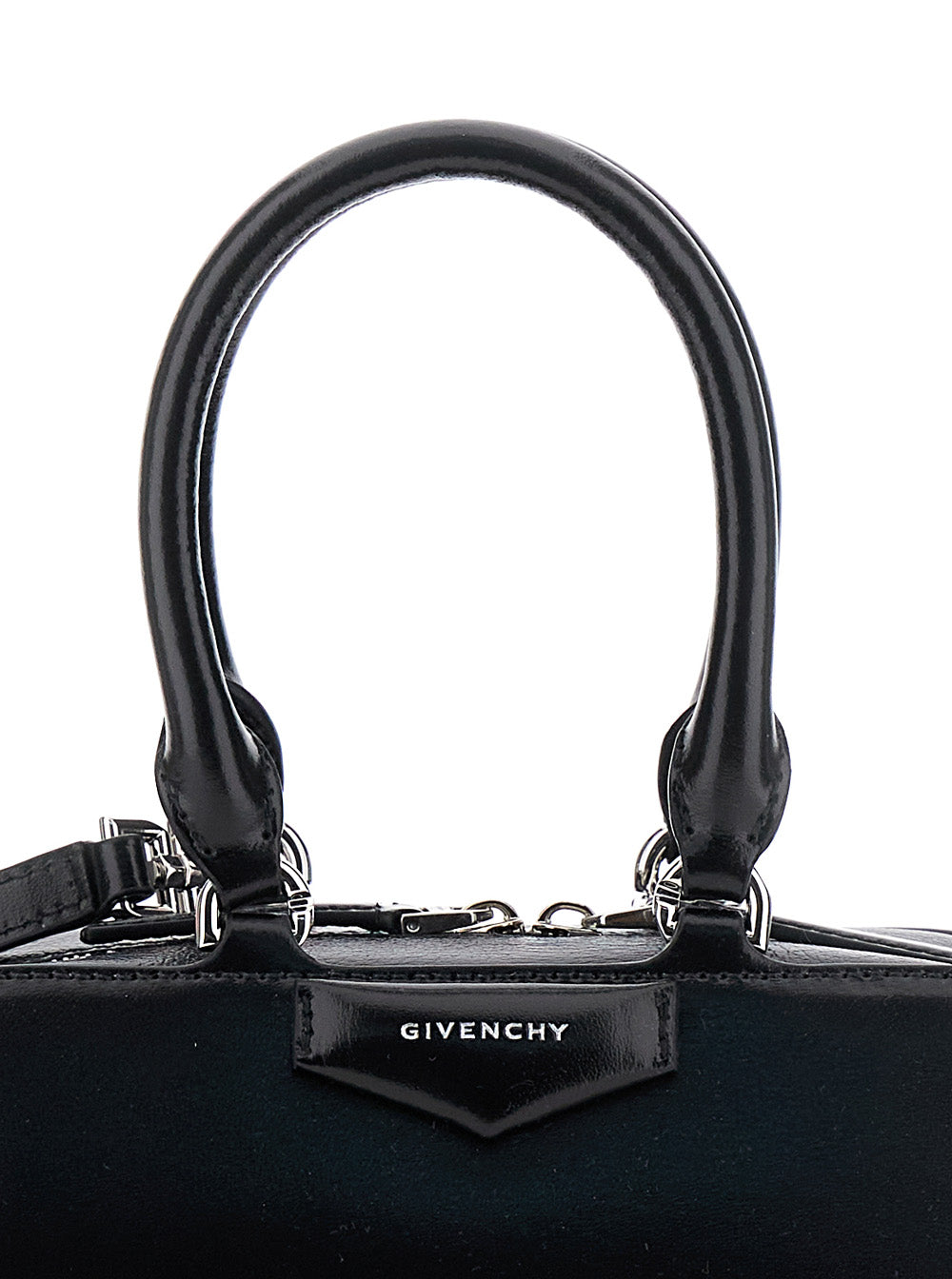 Givenchy Women 'Antigona East West' Black Mini Handbag With Adjustable And Removable Shoulder Strap And Logo Lettering On The Front In Leather Woman GIVENCHY