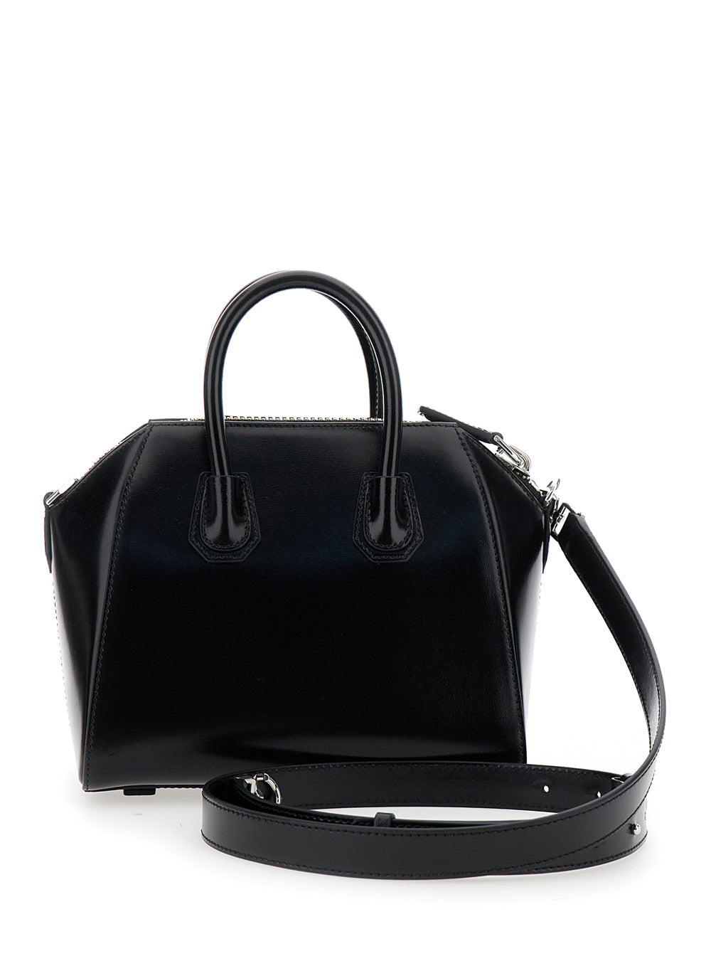 Givenchy Women Handbag 'Antigona' With Laminated Logo In Black Leather Woman GIVENCHY