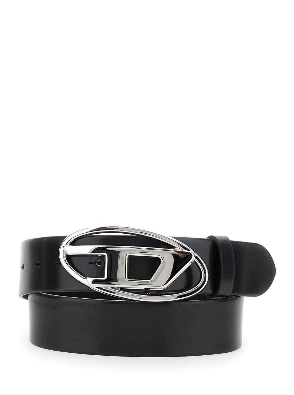 Diesel Women 1Dr Belt With Logo Buckle In Black Leather For Women DIESEL