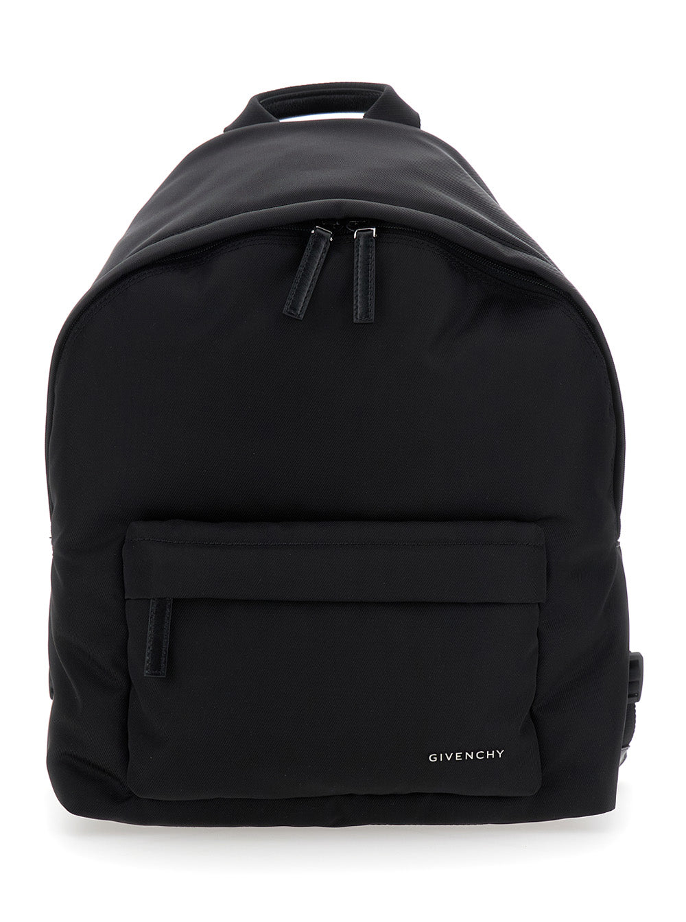 Givenchy Men Black Backpack With Adjustable Shoulder Straps And Logo On Front In Tech Fabric Man GIVENCHY