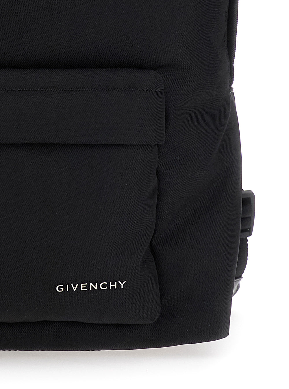 Givenchy Men Black Backpack With Adjustable Shoulder Straps And Logo On Front In Tech Fabric Man GIVENCHY