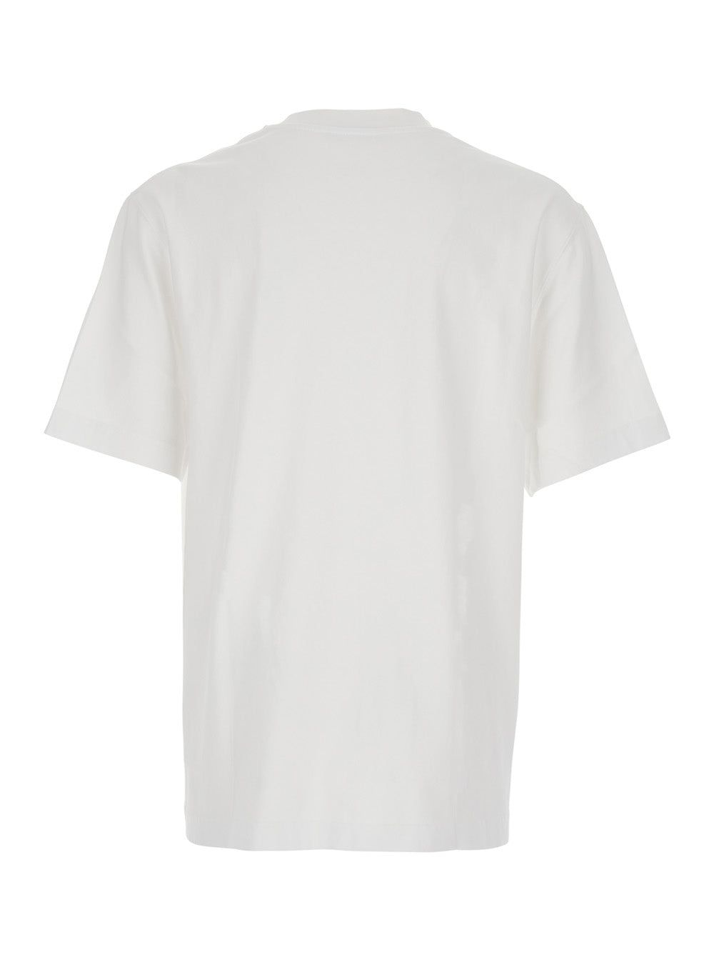Jacquemus Men 'Le T-Shirt Gros Grain' White T-Shirt With Logo Patch On The Front In Cotton Man JACQUEMUS