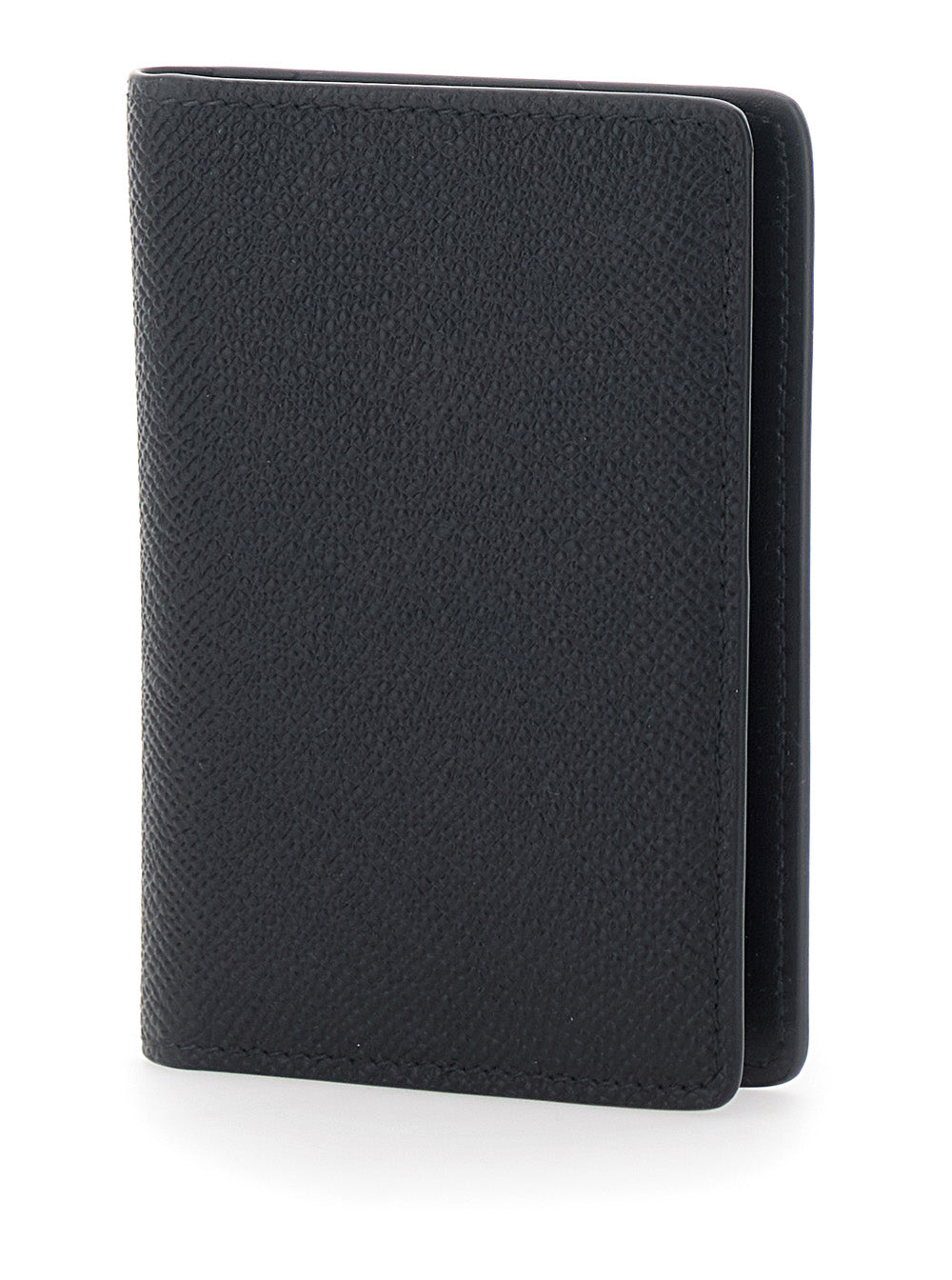 Maison Margiela Women Black Wallet With Four Stitches On The Back And Logo Lettering Embossed Inside In Leather Women MAISON MARGIELA