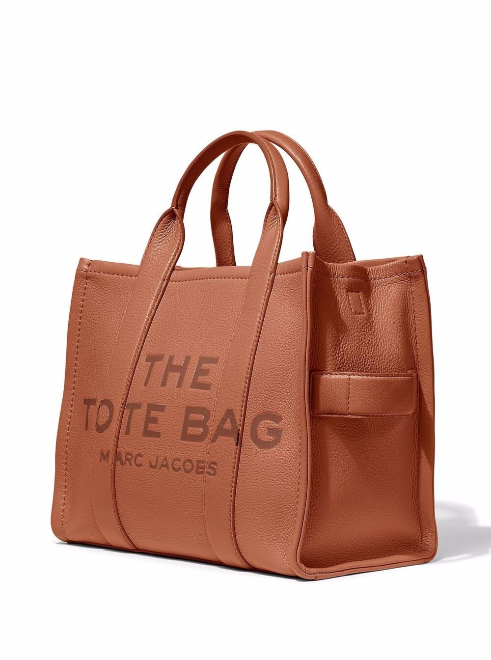 Marc Jacobs Women 'The Tote Bag Medium' Brown Shoulder Bag With Logo In Grainy Leather Woman Marc Jacobs MARC JACOBS