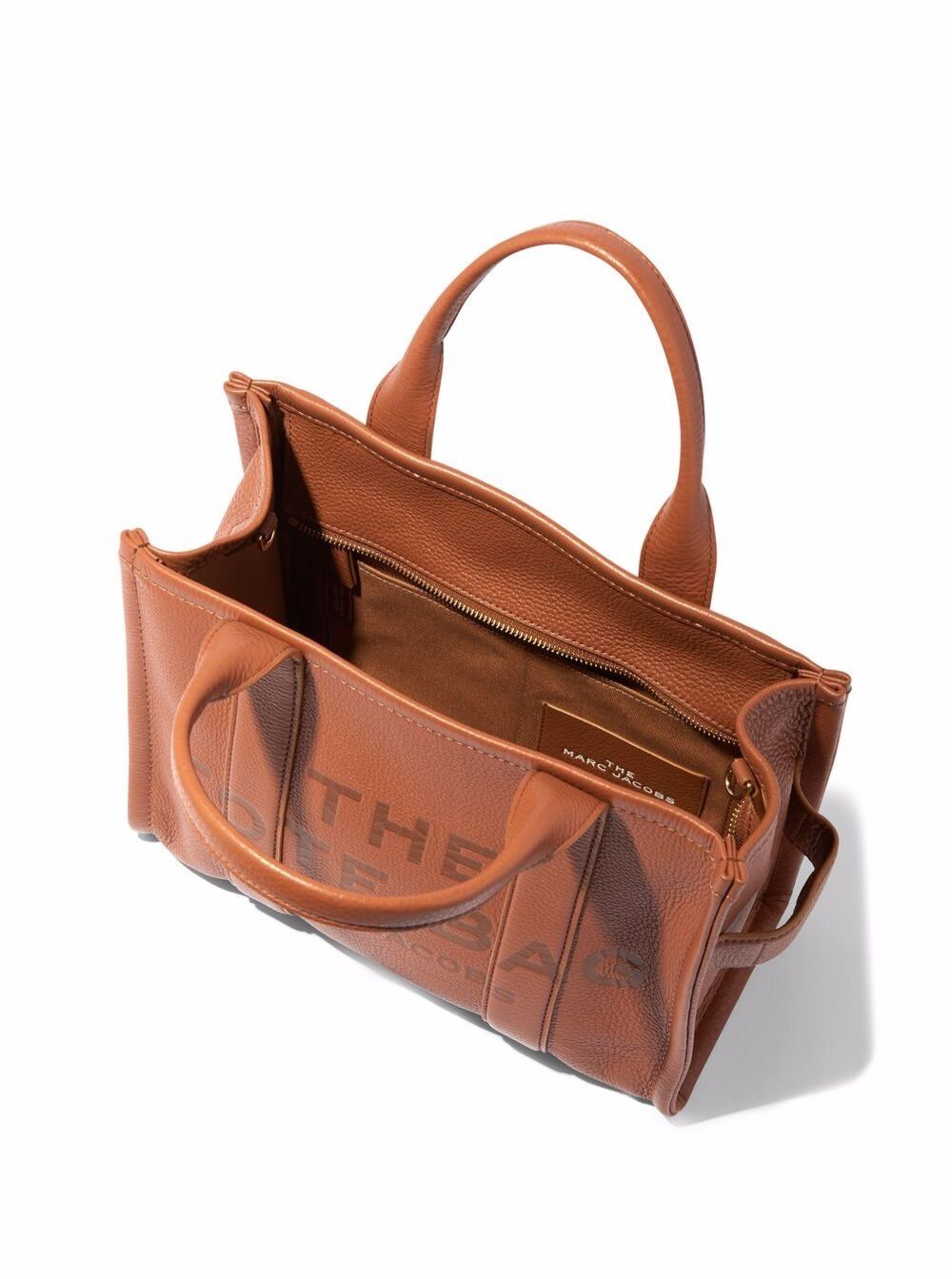 Marc Jacobs Women 'The Tote Bag Medium' Brown Shoulder Bag With Logo In Grainy Leather Woman Marc Jacobs MARC JACOBS
