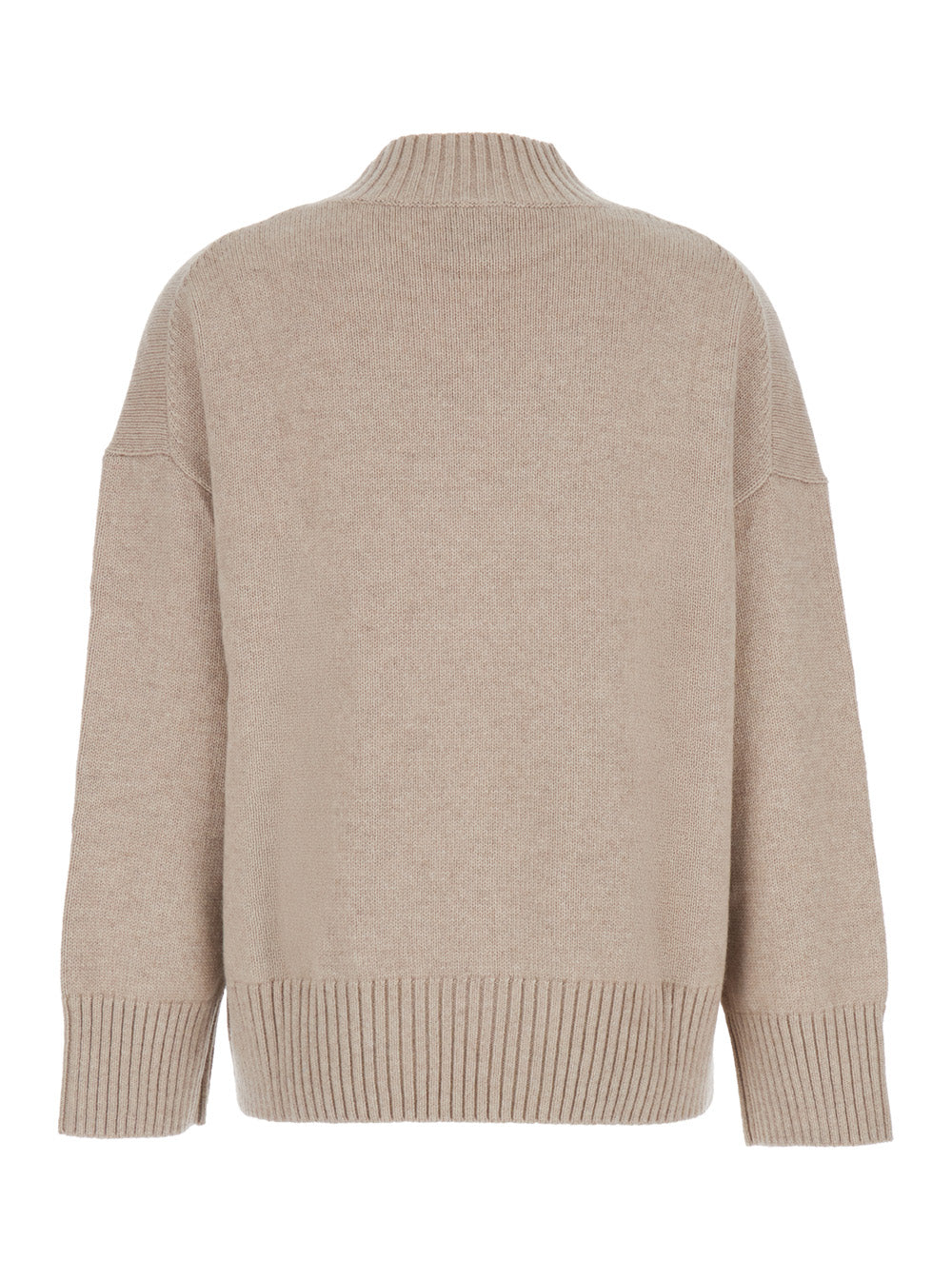 Leplain Women Beige Turtleneck Sweater With Dropped Shoulder In Cashmere Woman LEPLAIN