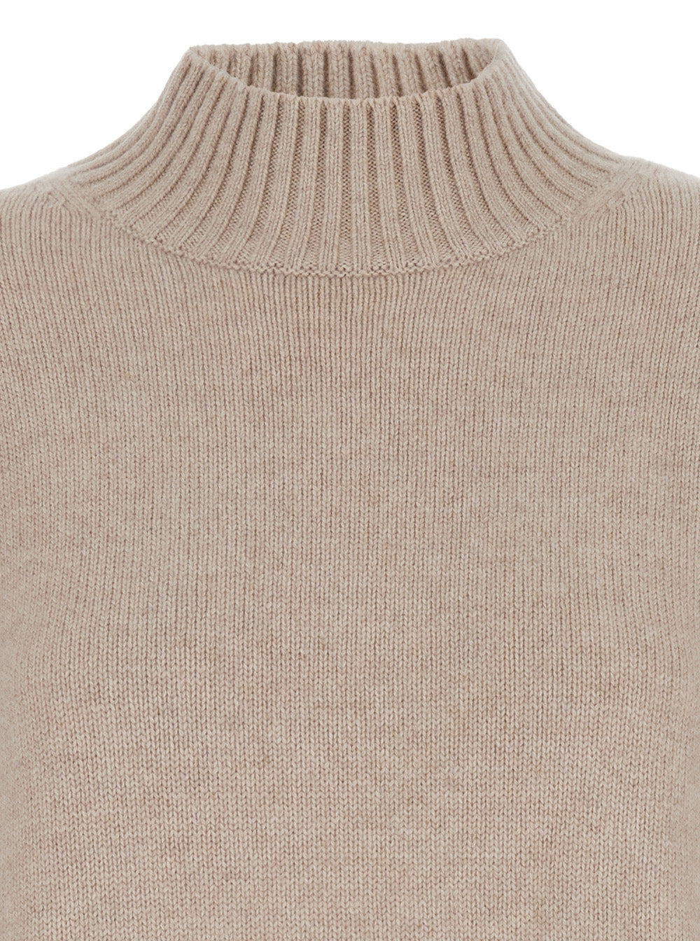 Leplain Women Beige Turtleneck Sweater With Dropped Shoulder In Cashmere Woman LEPLAIN