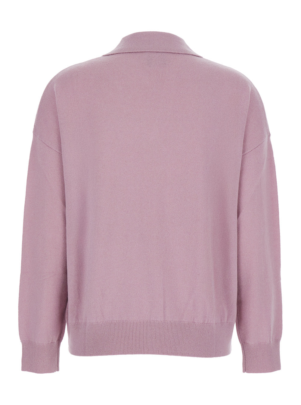 Leplain Women Pnik Sweater With Polo-Style Collar And V-Neck In Cashmere Woman LEPLAIN