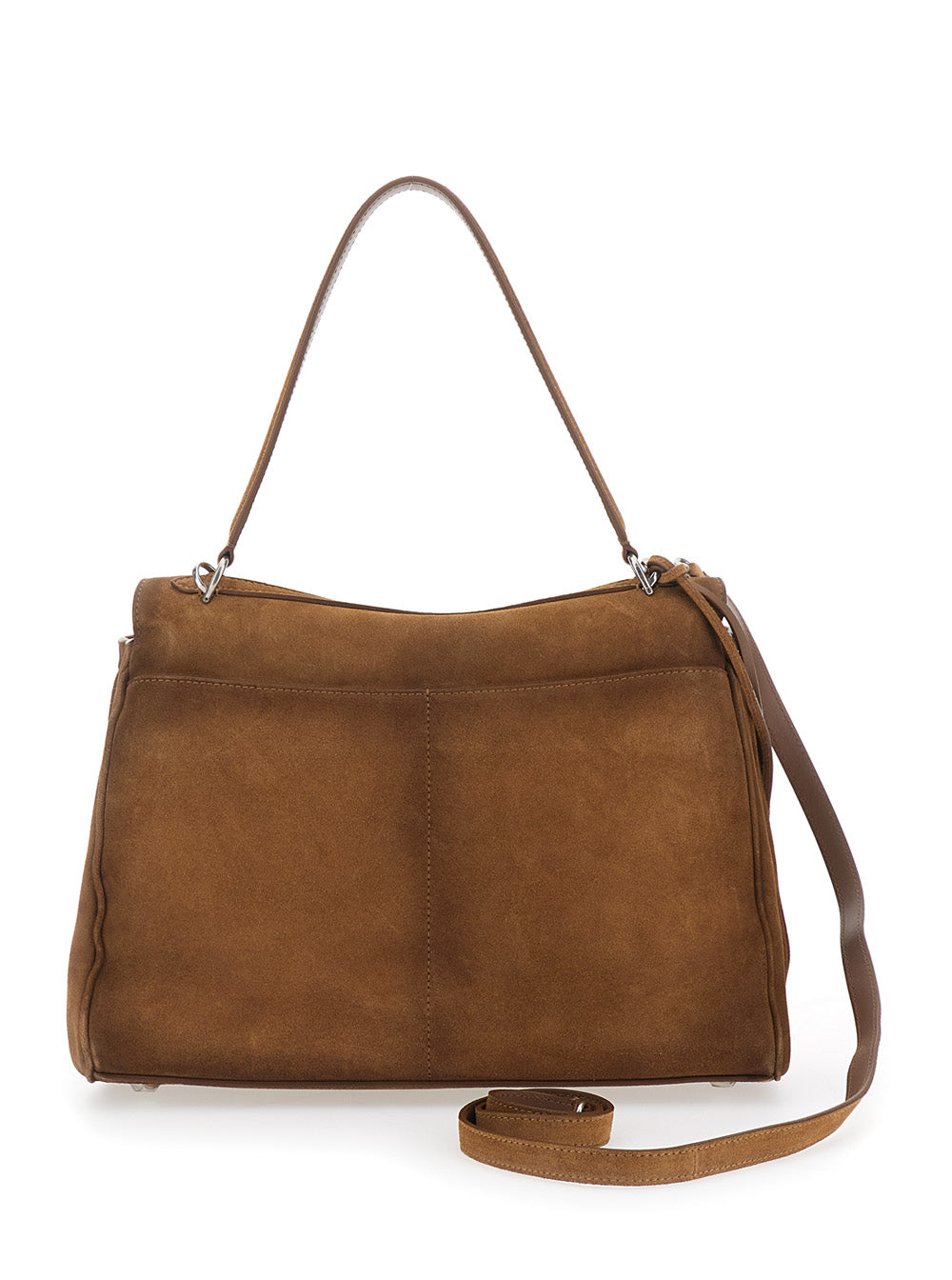 Balenciaga Women Shoulder Bag 'Rodeo Media' With Removable Strap In Brown Suede For Women BALENCIAGA