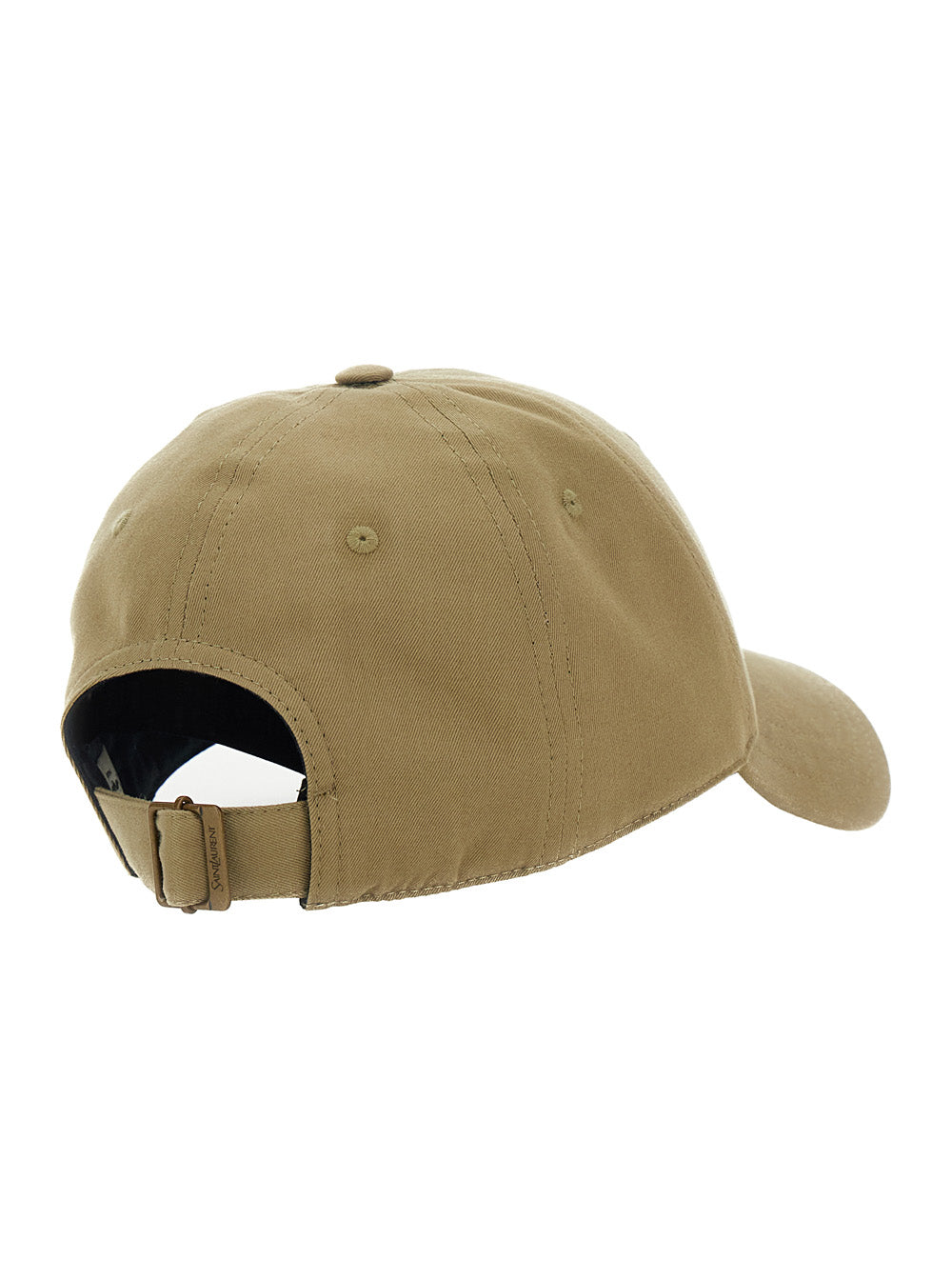 Saint Laurent Men Beige 'Logo' Baseball Cap With Logo Embroidery On The Front For Men SAINT LAURENT