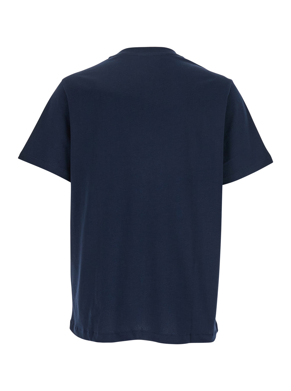 A.P.C. Men Blue Crewneck T-Shirt With Logo Embroidered On The Front In Cotton Man A.P.C.