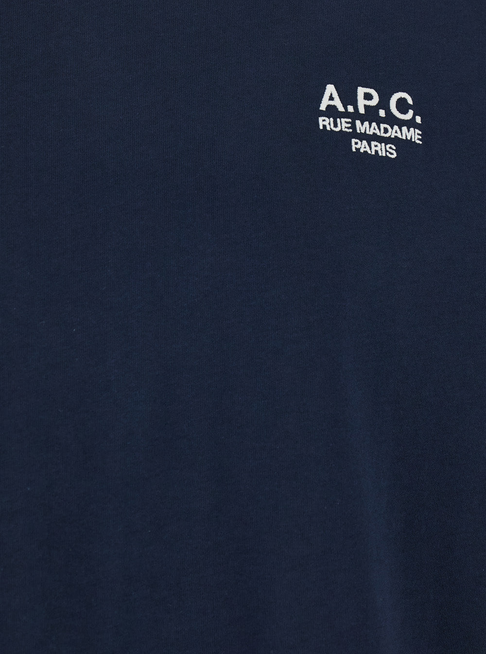 A.P.C. Men Blue Crewneck T-Shirt With Logo Embroidered On The Front In Cotton Man A.P.C.