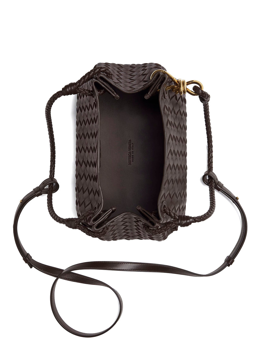 Bottega Veneta Women Shoulder Bag 'Parachutte' With Knot Detail And Intreccio Motif In Brown Leather For Women BOTTEGA VENETA