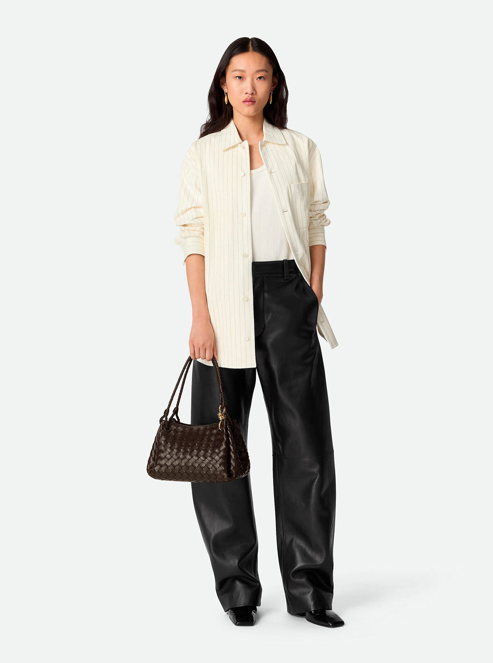 Bottega Veneta Women Shoulder Bag 'Parachutte' With Knot Detail And Intreccio Motif In Brown Leather For Women BOTTEGA VENETA
