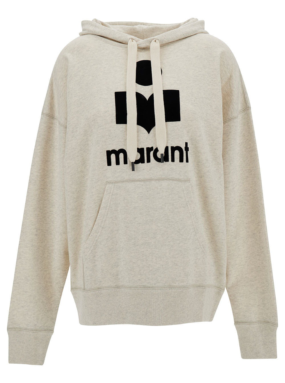 Isabel Marant Etoile Women White Hoodie With Tonal Logo Print In Cotton Blend Woman ISABEL MARANT ETOILE