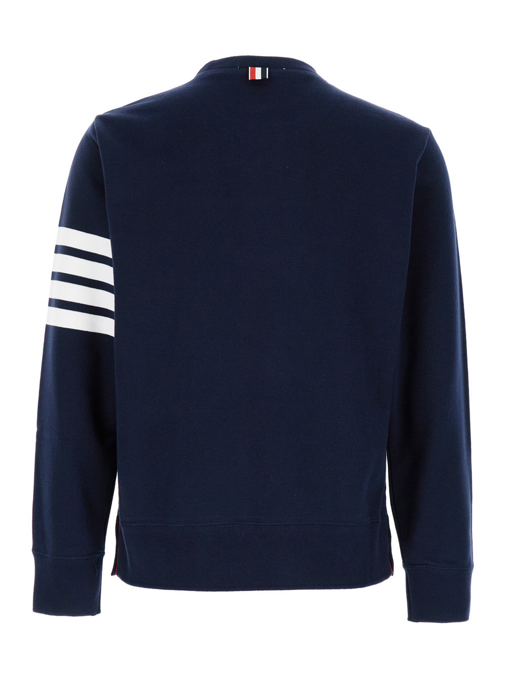 Thom Browne Men Crewneck Sweatshirt With 4-Bar Detail In Blue For Men THOM BROWNE